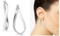 Giani Bernini Large Sterling Silver Wave Hoop Earrings, 1.5" 